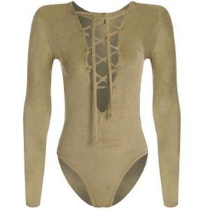 Lillie Suede Bodysuit